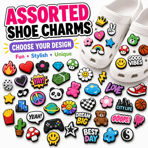 Assorted jibbitz shoe charms - jibbitz,