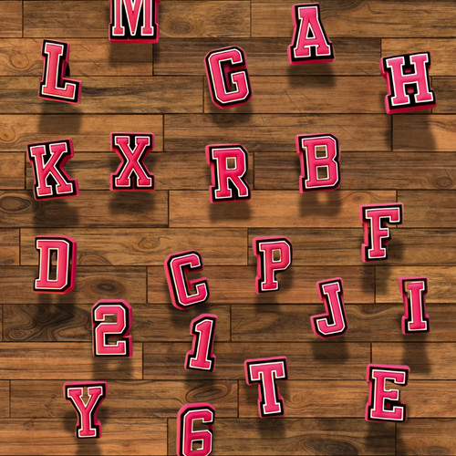 Pink letters and - pink,