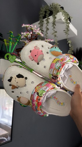 Squishmallow crocs with - with, charms