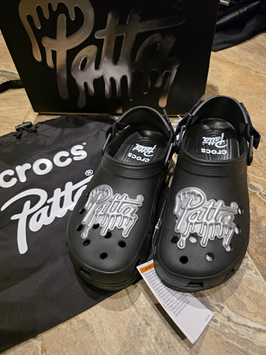 Crocs patta black clogs - patta,